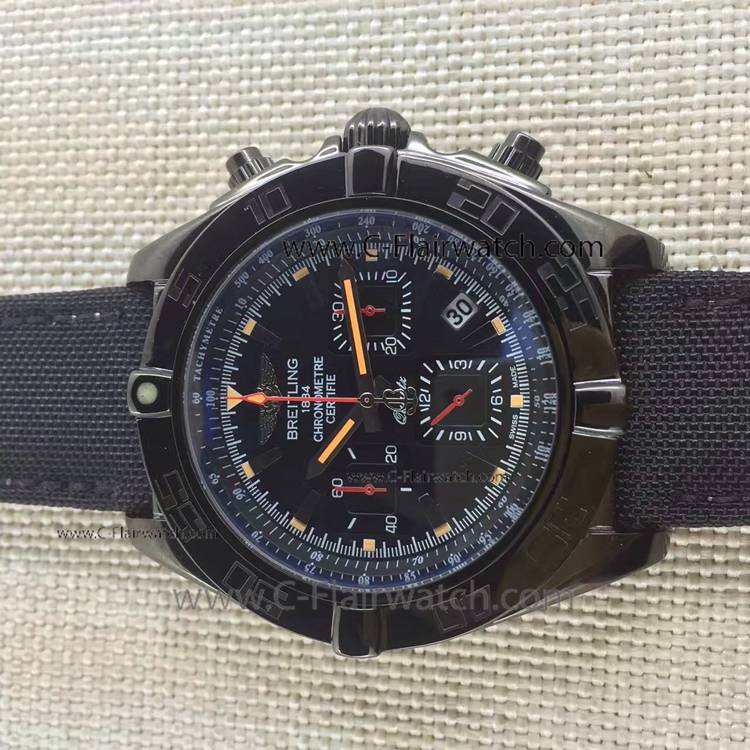 High Quality Breitling Chronomat B01 Solid Black Watch Mens Size